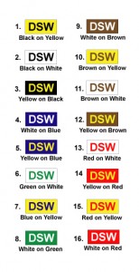 Sign Color Combinations