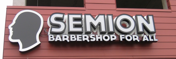 Semion Barbershop Channel Letter Sign