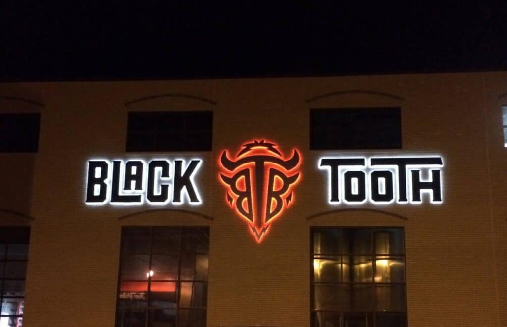 Black Tooth Channel Letter Sign