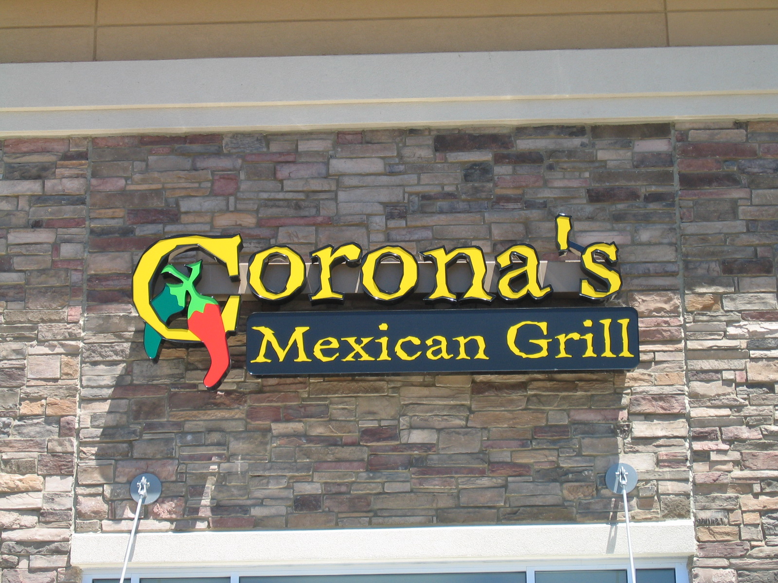 Corona's Mexican Grill Channel Letter Sign