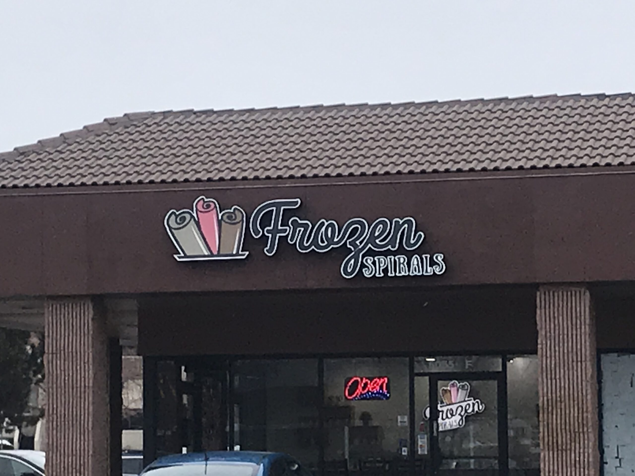 Frozen Spirals Channel Letter Sign