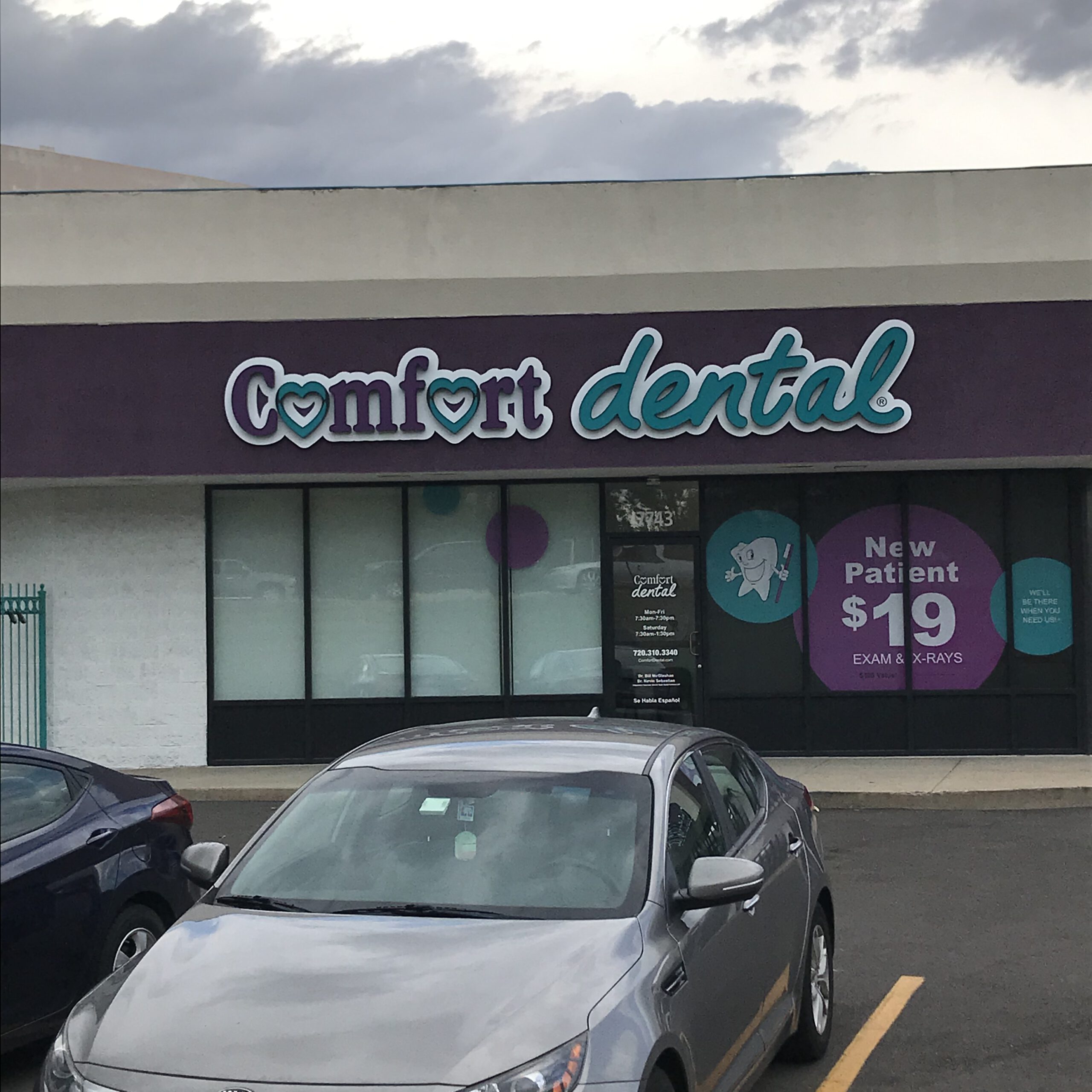 Comfort Dental Channel Letter Signs During the Day