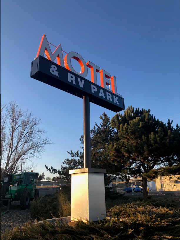Motel & RV Park Channel Letter Sign