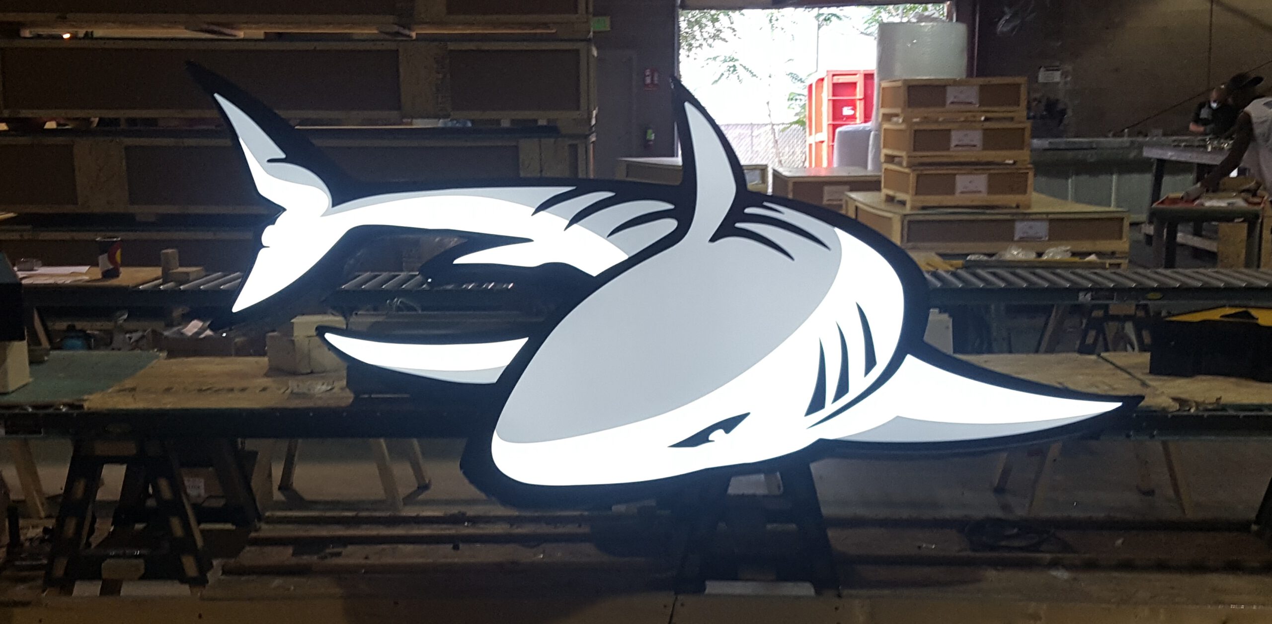 Shark Channel Letter Sign